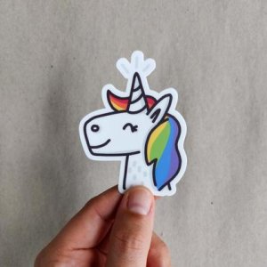 Sticker Einhorn Vinylsticker 3 Stk.