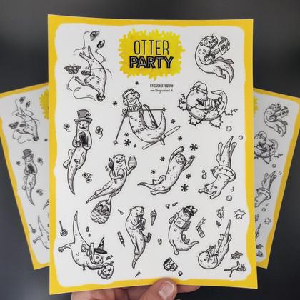 Sticker Otterparty 1 Stk.