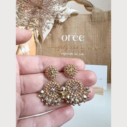 Perlenohrringe Modell Valerie in Gold - Image 4