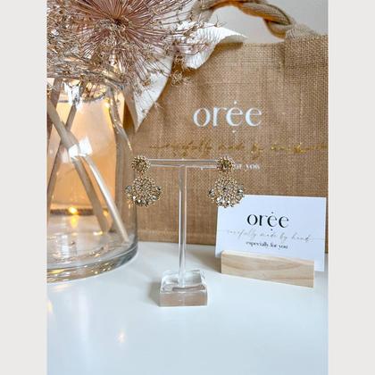 Perlenohrringe Modell Valerie in Gold - Image 3