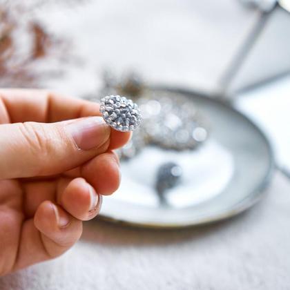 Perlenohrringe Modell Elise in Silber - Image 2