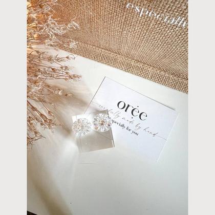 Perlenohrringe Modell Elise in schimmerndem Weiß - Image 3