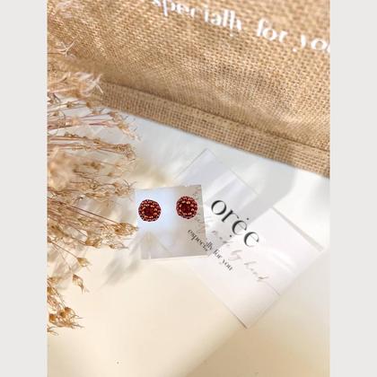 Perlenohrringe Modell Ines in Rot - Image 3