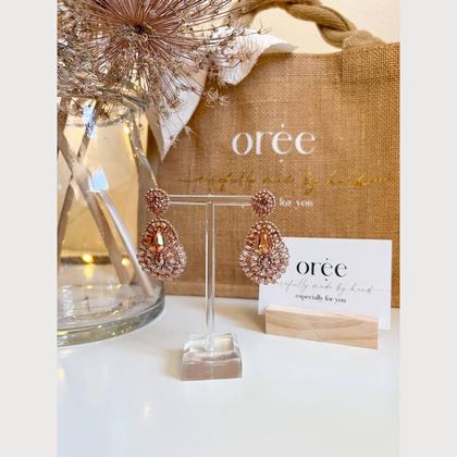 Perlenohrringe Modell Maria in Rosé - Image 3