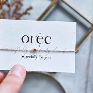 Beiges Armband mit kleiner Perle in Roségold