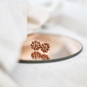 Kupferfarbene Ohrstecker Modell Elise