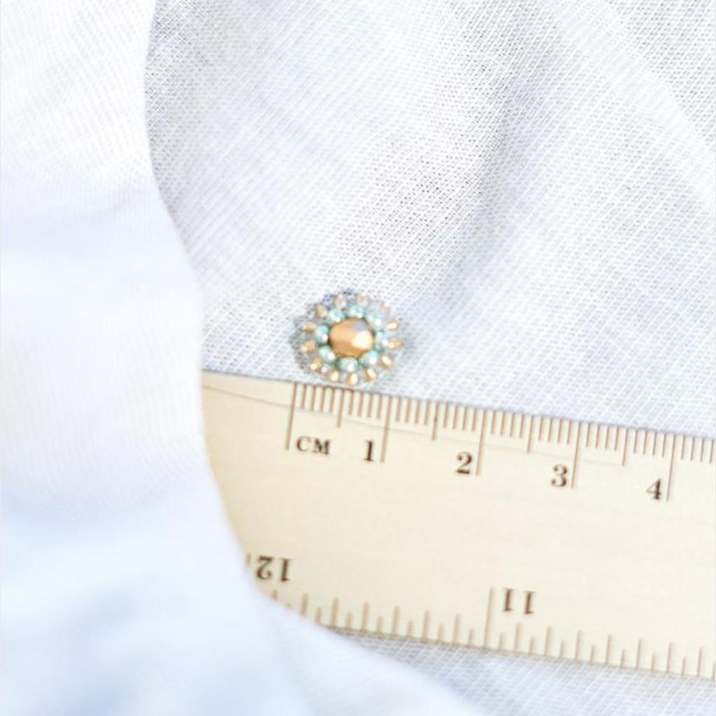 Ohrstecker Modell Ines in Mint und Gold - Image 2