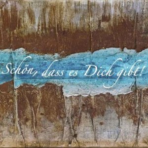 Grußkarte Kunstdruck „Schön, dass es dich gibt“