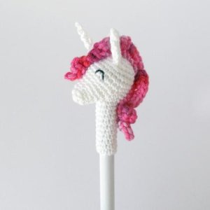 Rosa Einhorn Bleistift, Topper mit Stift