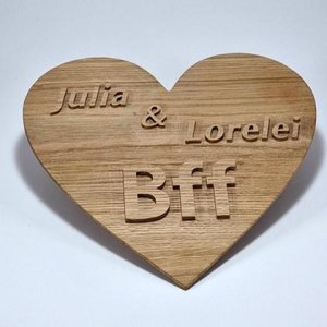 Best friends forever „INDIVIDUELL“ Herz aus Holz