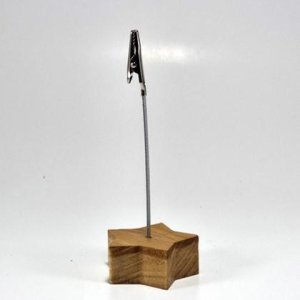 Stern Notizhalter, Bilderhalter, Zettelhalter, Kartenhalter aus Holz