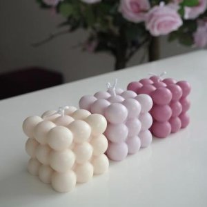 Bubble Kerze, Sojawachskerze, Geschenkidee