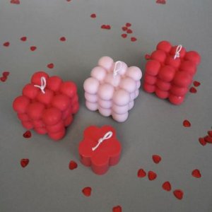 Bubble Kerze, Sojawachs, Valentinstag, Geschenkidee