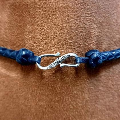 Damen Halsschmuck Känguruleder/Silberdose 925 Sterling Silber schmale Ausführung - Image 3