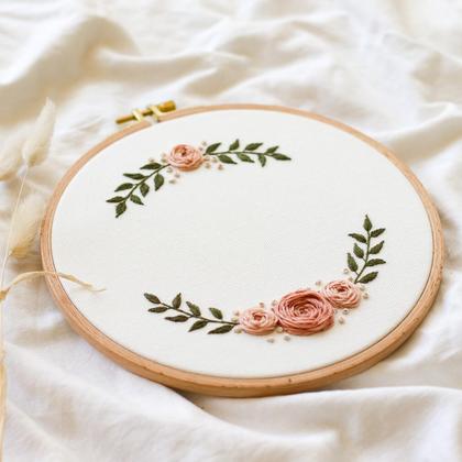 Stickbild rosa Rosen - Image 3