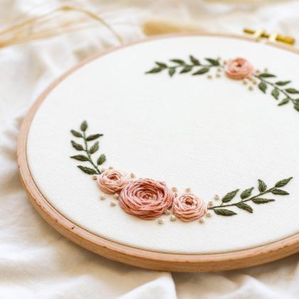 Stickbild rosa Rosen - Image 2