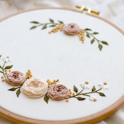 Stickbild Rosen beige - Image 4