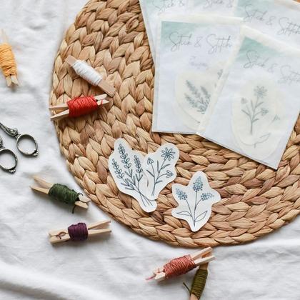 Stick & Stitch 3er Pack „Blumen“