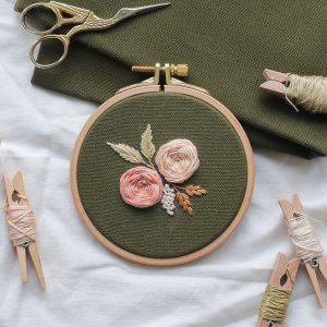 Stickbild „Rosenbouquet“