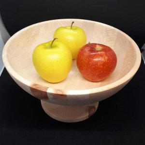 Zirbenholz Schale mit Sockel