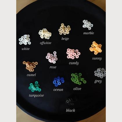 Gold Creolen Polymer Clay Ohrringe Flachperlen, 1 Paar - Image 4