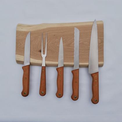 Magnetmesserbrett aus  Vollholz Eiche (für 5 Messer)