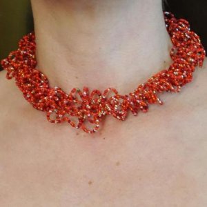 Knautschkette rot