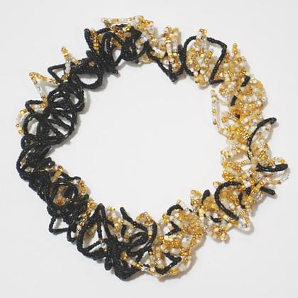 Knautschkette Schwarz-Gold - Image 2