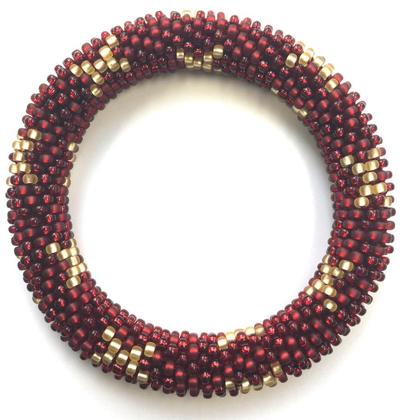 Armband X-mas dunkelrot