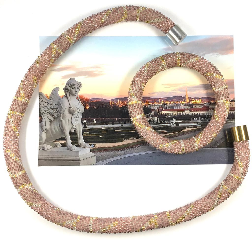 Schmuckset "sanftes Morgenrosa"