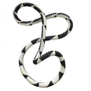 endlose Halskette schwarz weiss