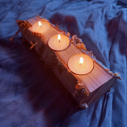 Kerzenhalterung aus Holz