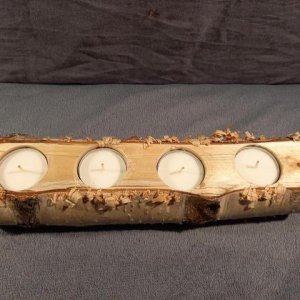 Kerzenhalterung aus Holz