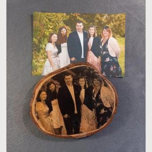 Bedruckte Baumscheibe