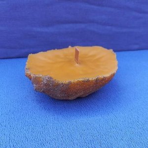Bienenwachskerze, Sandkerze mit Holzdocht