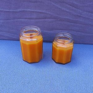 Bienenwachskerzen 2er-Set, Kerze im Glas