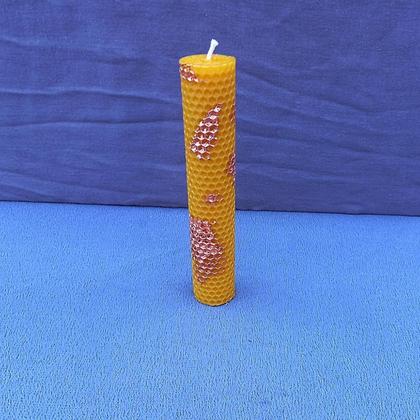 Gerollte Bienenwachskerze Bronze