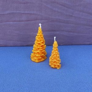 Bienenwachskerze  2er Tannenbaum-Set