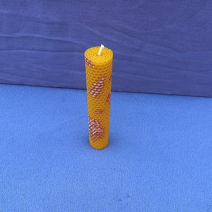 Adventskerze, Gerollte Bienenwachskerze Bronze, 4er-Set - Image 4