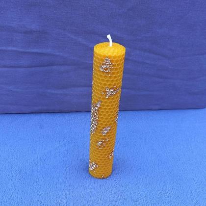 Adventskerzen, Gerollte Bienenwachskerze Gold, 4er-Set - Image 4