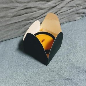 Geschenkbox Bienenwachskerze Schwarz