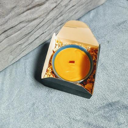 Geschenkbox Bienenwachskerze Blau