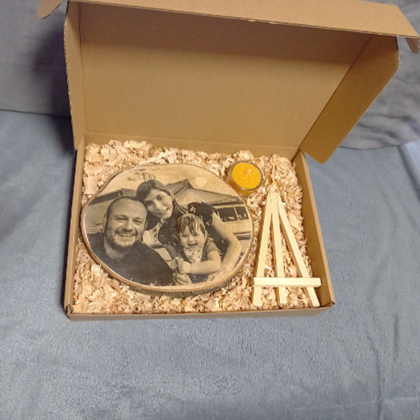 Geschenkebox Personalisierte Baumscheibe Kirsche - Image 3