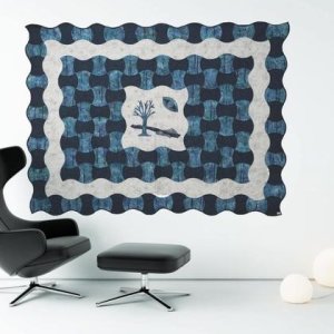 Bild, Wandbehang, Quilt-Art, Patchwork: Flumine Vitae