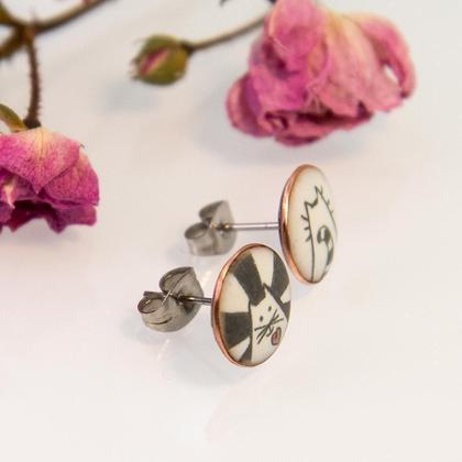 Ohrstecker klein rund