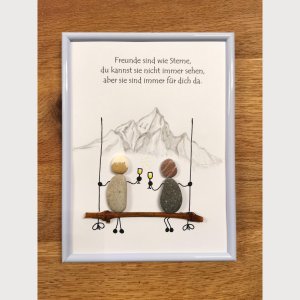 Steinbild Freundschaft