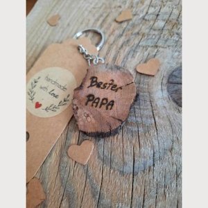 Schlüsselanhänger,  Bester Papa, Weinrebe, Vatertag