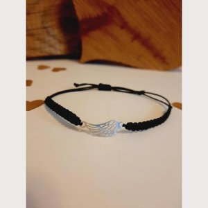 Makramee Armband geknüpft,  Engelsflügel