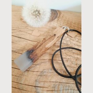 Kette, Holz, Epoxidharz, grau, Herzenswerk,