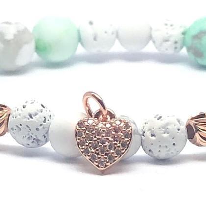 Zirkonia Heart Türkis